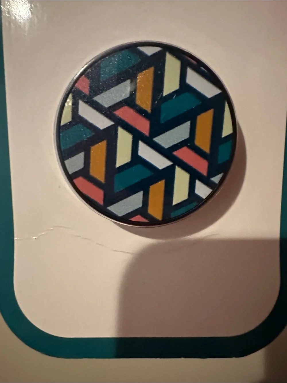 Geometric Pattern Cell Phone Pop Grip - New